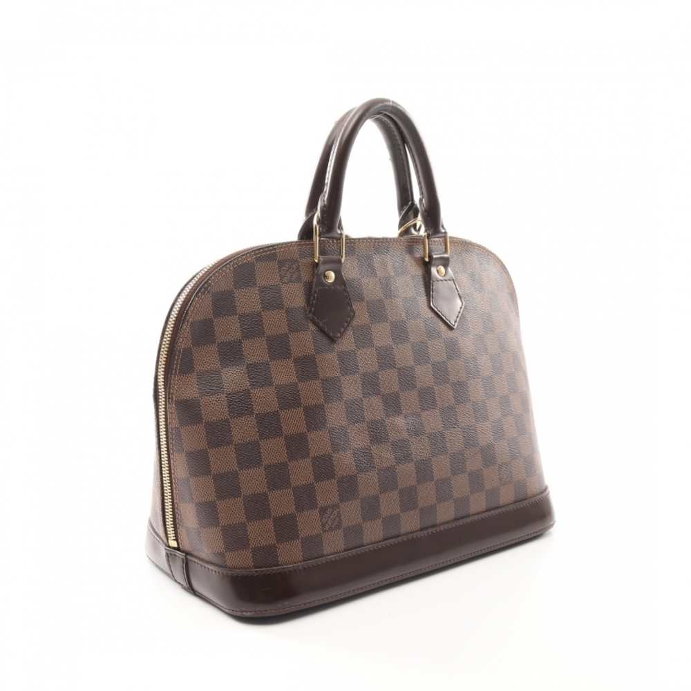 Louis Vuitton Alma Damier Ebene Handbag Brown